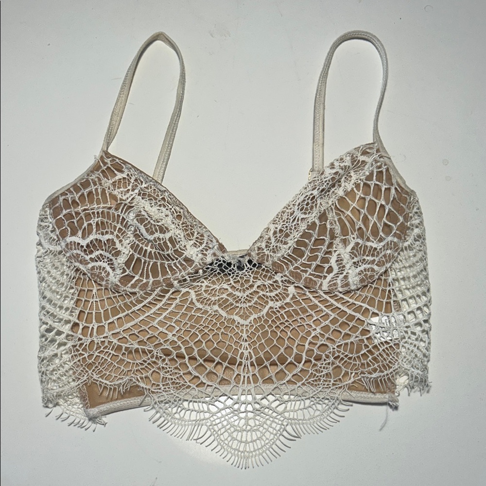 For Love And Lemons White Lace Bandeau